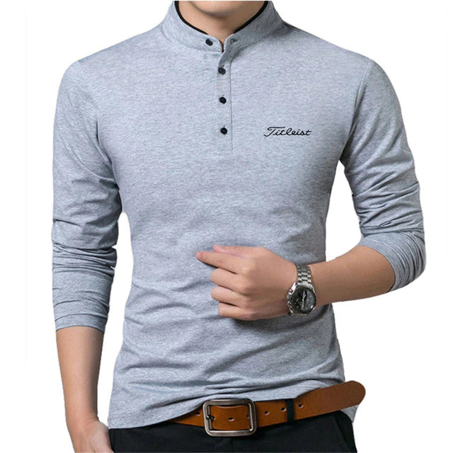 Golf men's clothes New Men Golf Clothing Long Sleeve T-shirt Men's Outdoor Sports Ventilation Loose Bottomed Polo Golf Wear 2022