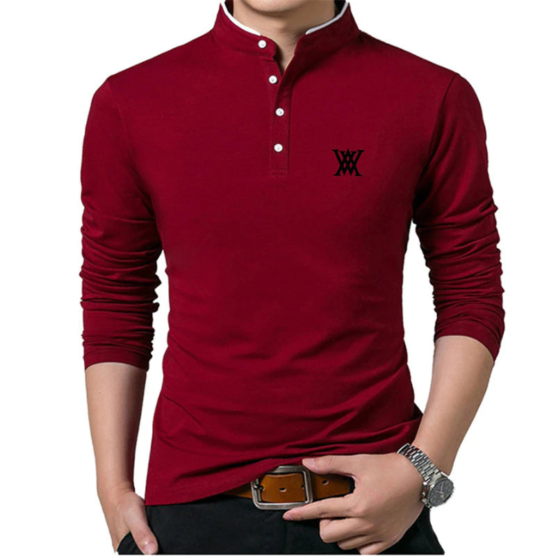 Golf men's clothes New Men Golf Clothing Long Sleeve T-shirt Men's Outdoor Sports Ventilation Loose Bottomed Polo Golf Wear 2022