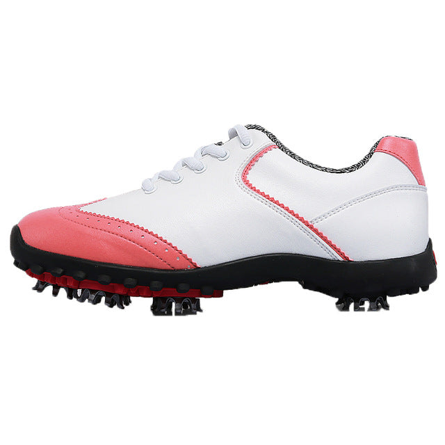 Pgm Golf Shoes Women's Waterproof Golf Sports Activities Nail Shoes Ladies Brogue Style Breathable Sports Trainers