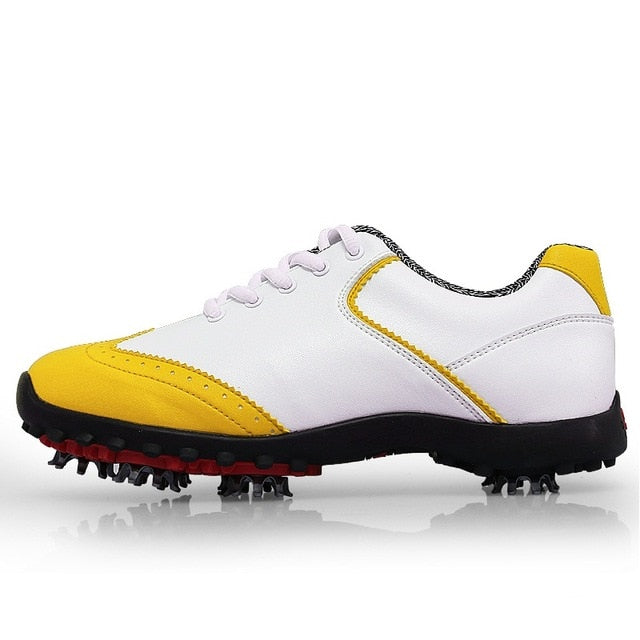Pgm Golf Shoes Women's Waterproof Golf Sports Activities Nail Shoes Ladies Brogue Style Breathable Sports Trainers