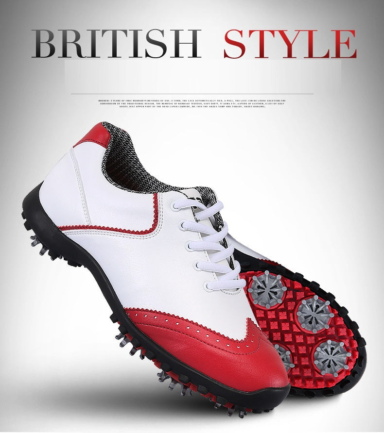 Pgm Golf Shoes Women's Waterproof Golf Sports Activities Nail Shoes Ladies Brogue Style Breathable Sports Trainers