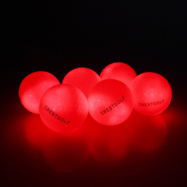CRESTGOLF Waterproof Led Golf Balls 4 pcs/pack for Night Training High Hardness Material for Golf Practice Balls 2021 The Newest
