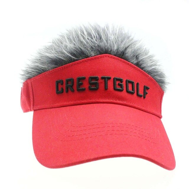 CRESTGOLF Adjustable Fake Hair Golf Cap Men Hat Wig/ Hair Golf Baseball Cap with Several Colors Available