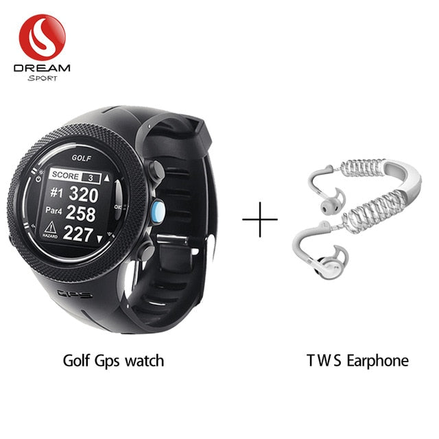 DREAM SPORT Golf GPS Watch with Golf Course, Golf Tracking Watch with Yardage Distance/Hazard/Range Finder/Score Card DGF3 Black