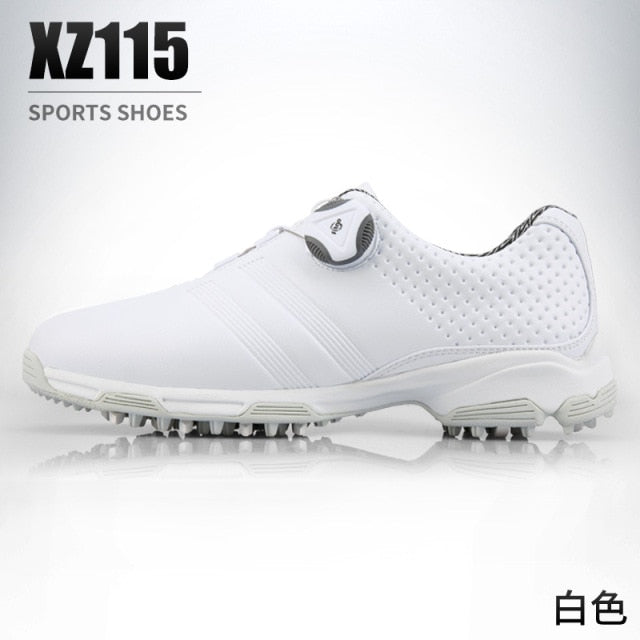 PGM Waterproof Golf Shoes Womens Shoes Lightweight Knob Buckle Shoelace Sneakers Ladies Breathable Non-Slip Trainers Shoes XZ115