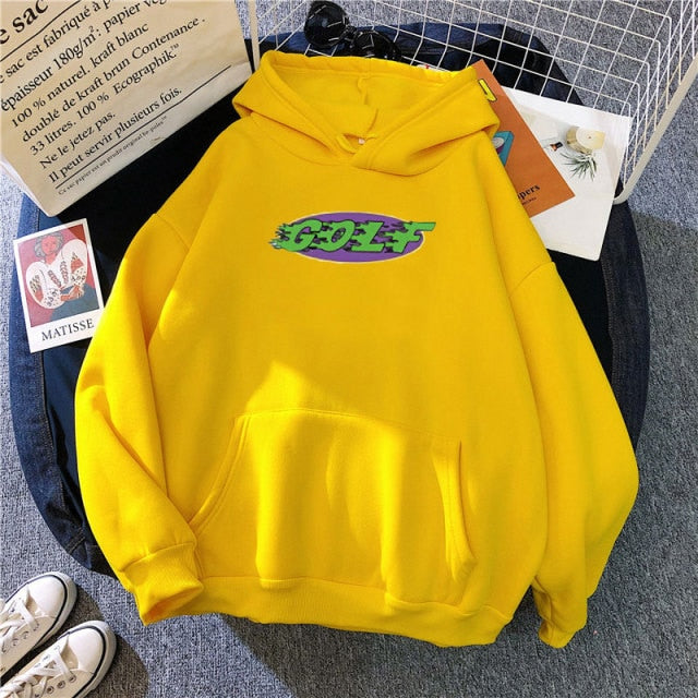 Golf Wang Tyler The Creator Vote GLOF Logo Hoodie Sweatshirts Women Oversized Hip-hop Hoody Woman Korea Fashion Basic Hoodies