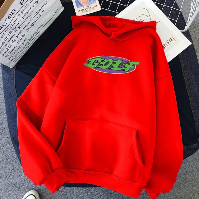 Golf Wang Tyler The Creator Vote GLOF Logo Hoodie Sweatshirts Women Oversized Hip-hop Hoody Woman Korea Fashion Basic Hoodies