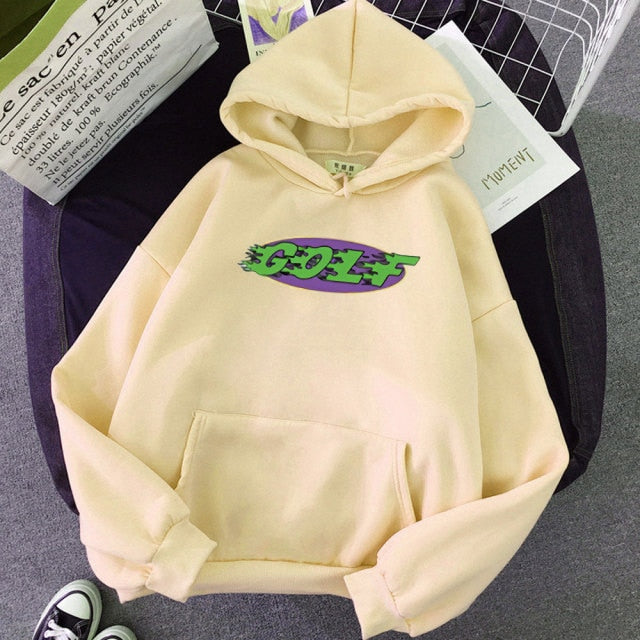 Golf Wang Tyler The Creator Vote GLOF Logo Hoodie Sweatshirts Women Oversized Hip-hop Hoody Woman Korea Fashion Basic Hoodies
