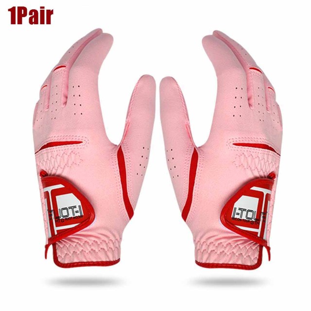 Golf Glove Women Ladies Pair Cool Leather Both Hand Summer Floral Colorful Breathable for Non Slip Gloves 1 Pair