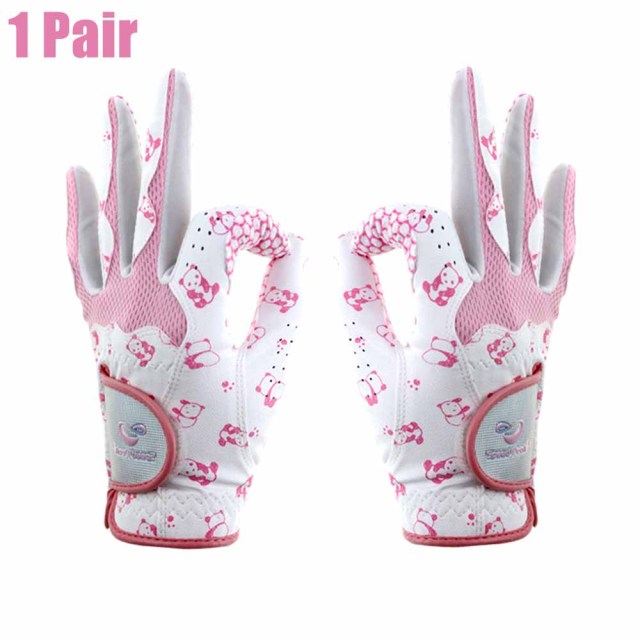 Golf Glove Women Ladies Pair Cool Leather Both Hand Summer Floral Colorful Breathable for Non Slip Gloves 1 Pair