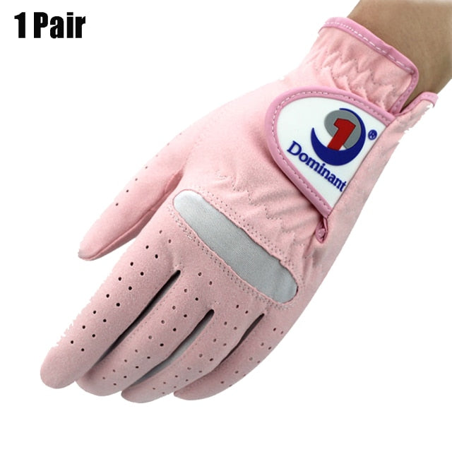 Golf Glove Women Ladies Pair Cool Leather Both Hand Summer Floral Colorful Breathable for Non Slip Gloves 1 Pair