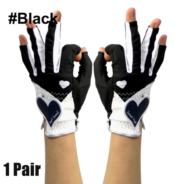 Golf Glove Women Ladies Pair Cool Leather Both Hand Summer Floral Colorful Breathable for Non Slip Gloves 1 Pair