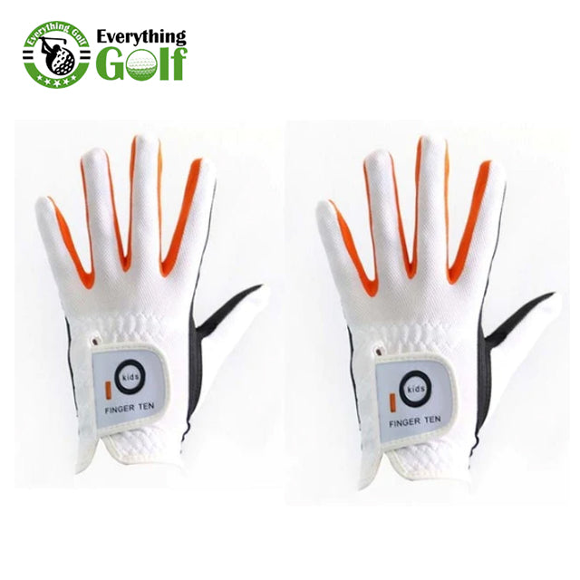 O FINGER TEN UNISEX GOLF GLOVES FOR JUNIOR | KIDS | YOUTH | TODDLER | PACK OF 2 (4 COLORS)