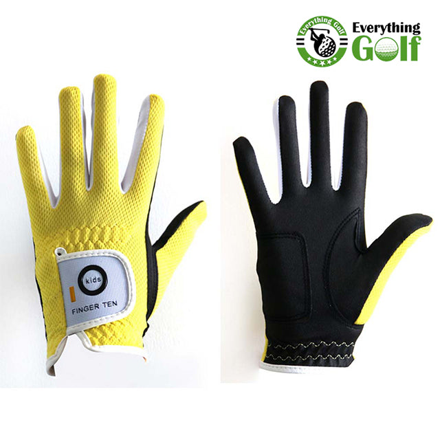 O FINGER TEN UNISEX GOLF GLOVES FOR JUNIOR | KIDS | YOUTH | TODDLER | PACK OF 2 (4 COLORS)