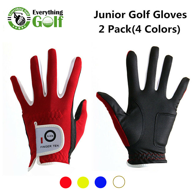 O FINGER TEN UNISEX GOLF GLOVES FOR JUNIOR | KIDS | YOUTH | TODDLER | PACK OF 2 (4 COLORS)