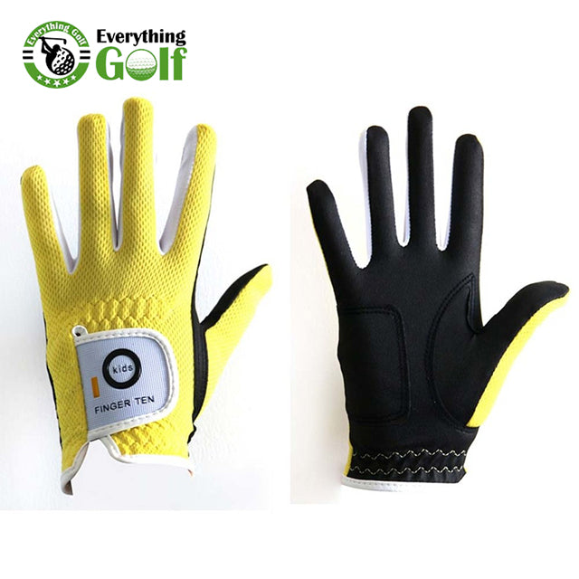 O FINGER TEN UNISEX GOLF GLOVES FOR JUNIOR | KIDS | YOUTH | TODDLER | PACK OF 2 (4 COLORS)