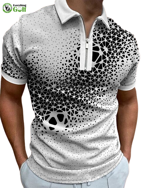 LUXURY BRAND POLO STRIPED PATCHWORK PRINT T-SHIRT FOR MEN