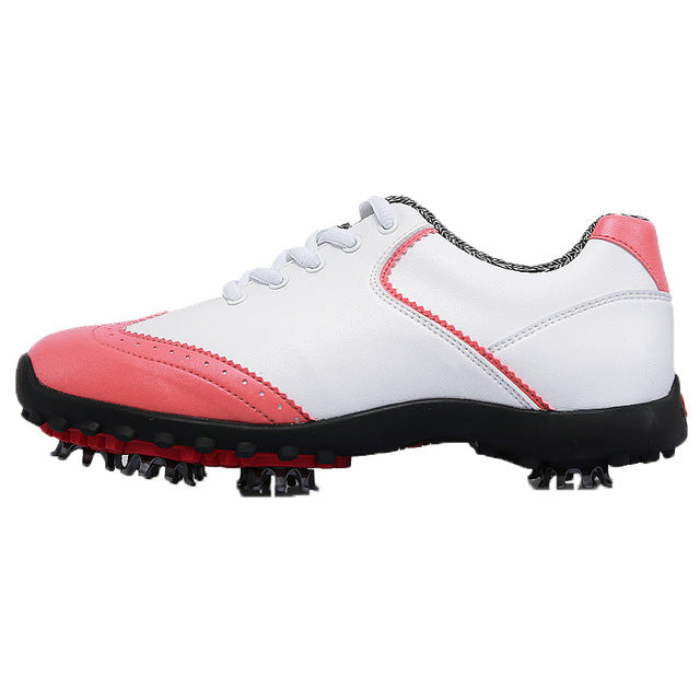 Pgm Golf Shoes Women's  Waterproof Golf Sports Activities Nail Shoes Ladies Brogue Style Breathable Sports Trainers