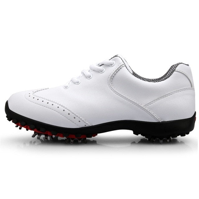 Pgm Golf Shoes Women's  Waterproof Golf Sports Activities Nail Shoes Ladies Brogue Style Breathable Sports Trainers