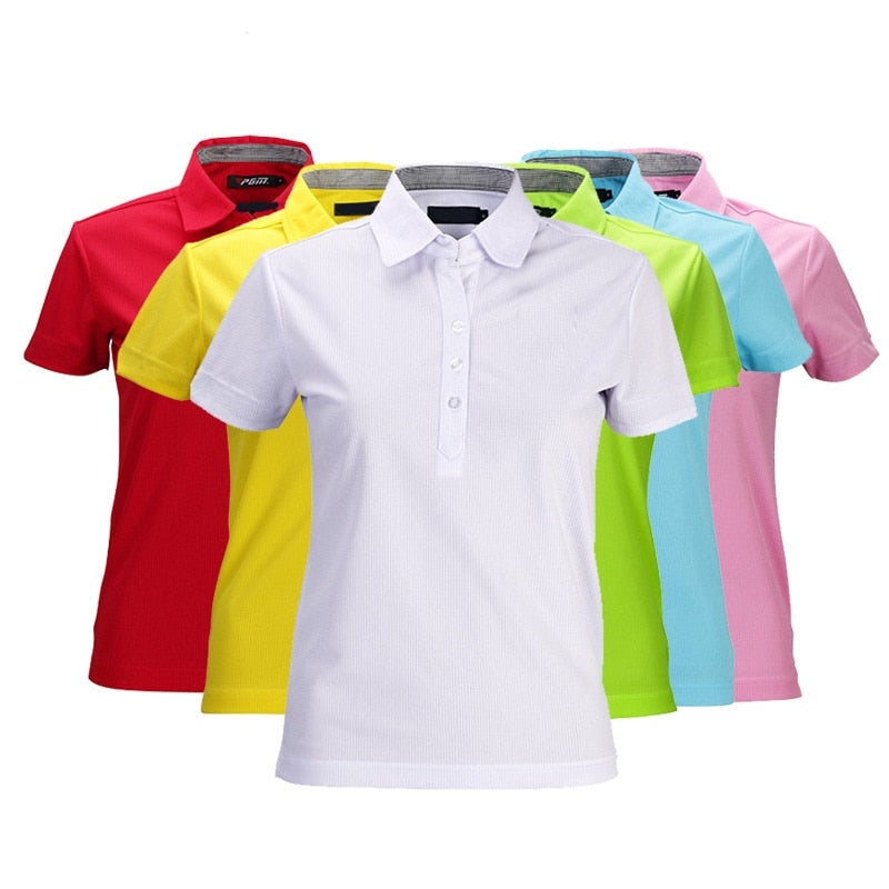 Wholesale Special Quality Tops Polo Shirts Lady Short Women Cotton Feminina Pra Golf/Tennis Lady Clothes S-XXL Dry Fit Tshirt