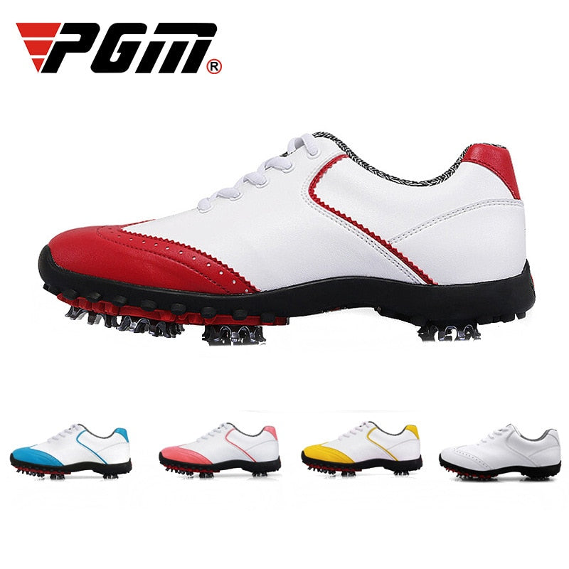 Golf Shoes Womens White Fashion Sports Shoes Waterproof Non-slip Training Shoes Ladies Active Nail Soles Breathable Sneakers