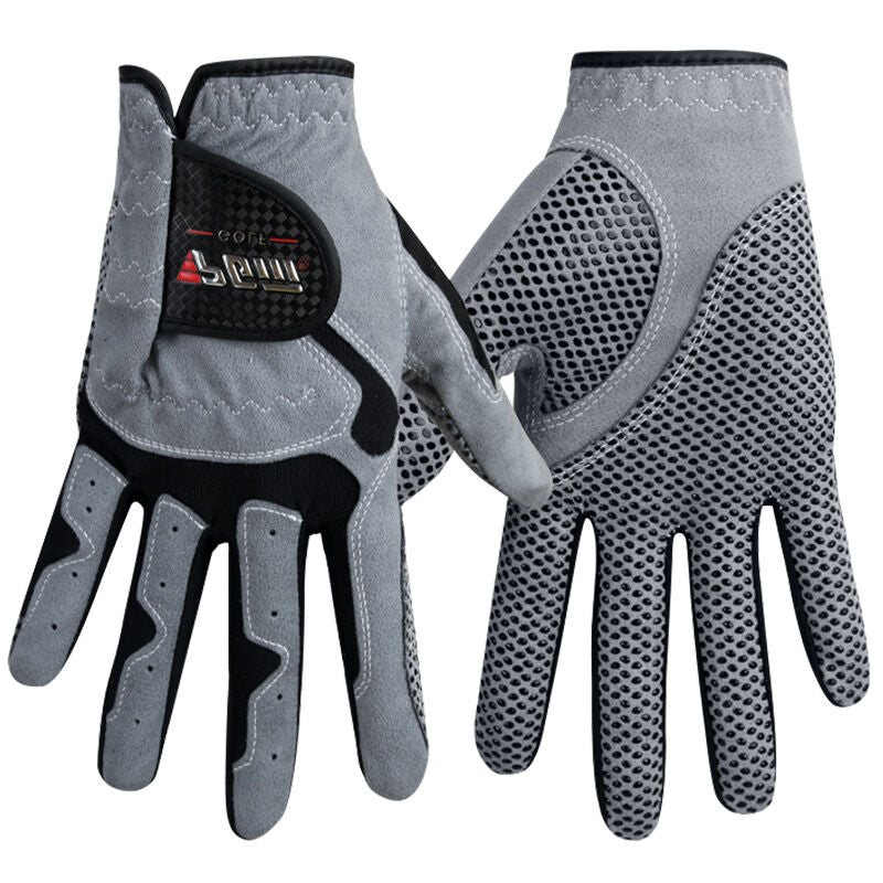 Pack 1 Pcs Men&#39;s Golf Glove Micro Fiber Soft Left Right LH RH Hand Anti-Skidding Non Slip Particles Breathable Golf Gloves