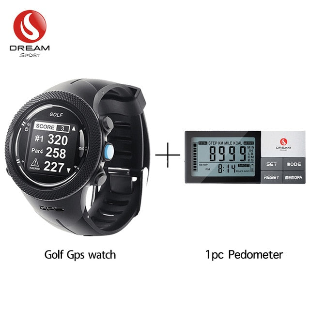 DREAM SPORT Golf GPS Watch with Golf Course, Golf Tracking Watch with Yardage Distance/Hazard/Range Finder/Score Card DGF3 Black