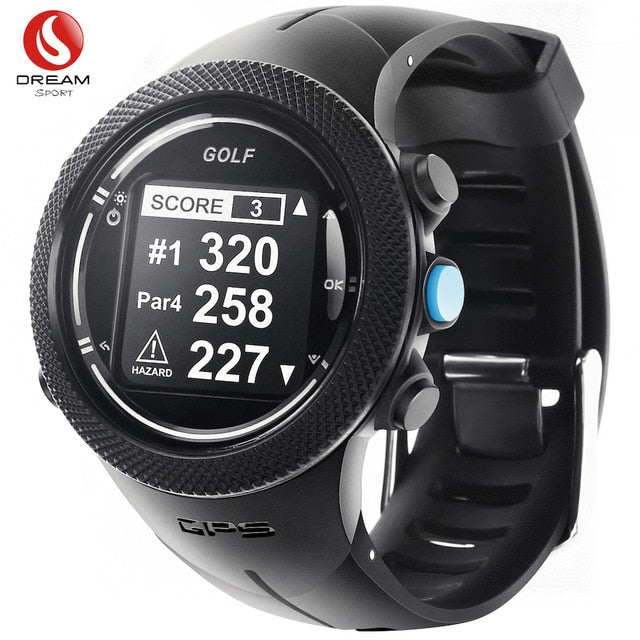 DREAM SPORT Golf GPS Watch with Golf Course, Golf Tracking Watch with Yardage Distance/Hazard/Range Finder/Score Card DGF3 Black