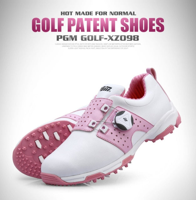 PGM Golf Shoes  Women Waterproof Anti-slip Sneakers Ladies Rotating Buckle Golf Shoes Women Lightweight Sports Trainers