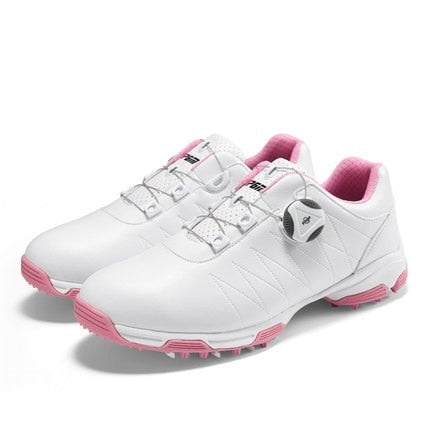 Pgm Women Golf Ball Waterproof Shoes Women Lightweight Sports Shoes Ladies Non-Slip Spikes Tennis Baseball Sneakers Breathable