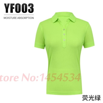 Wholesale Special Quality Tops Polo Shirts Lady Short Women Cotton Feminina Pra Golf/Tennis Lady Clothes S-XXL Dry Fit Tshirt